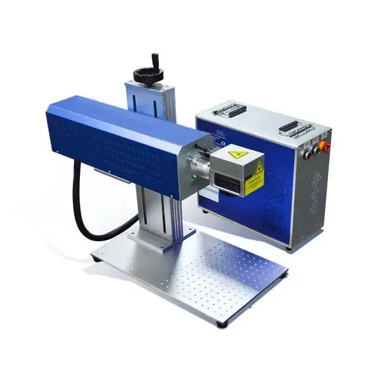 Split-type CO2 laser marking machine with separated source and work area