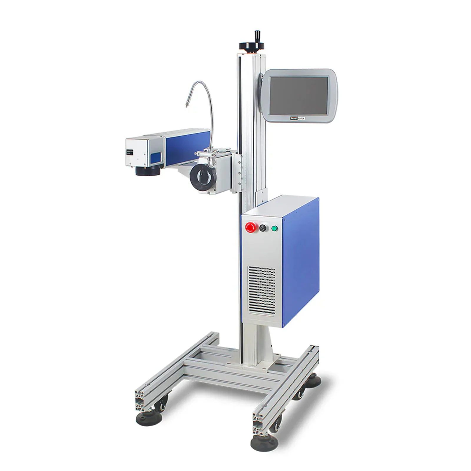 Flying laser marking machine for high-volume inline production