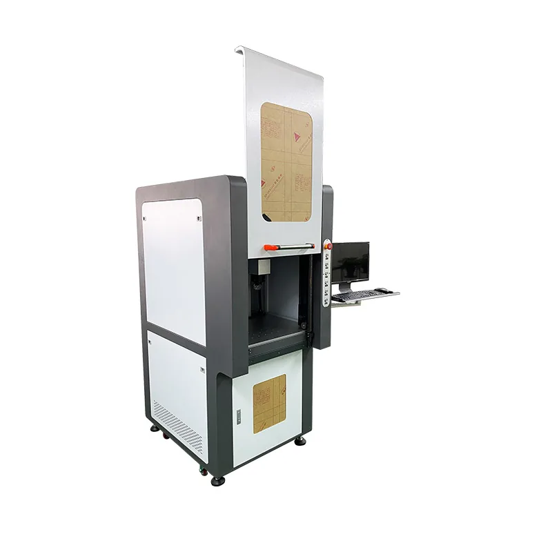 Fully enclosed fiber laser marking machine for metal parts