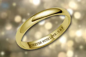 Polished gold surface reference for laser marking