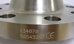 Laser marked bare aluminum alloy part sample