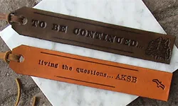 Representative leather sample used to explain laser marking evaluation