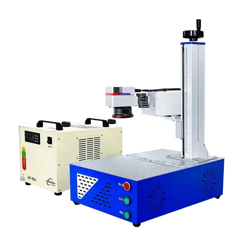 Table-integrated UV laser marking machine for workstation production