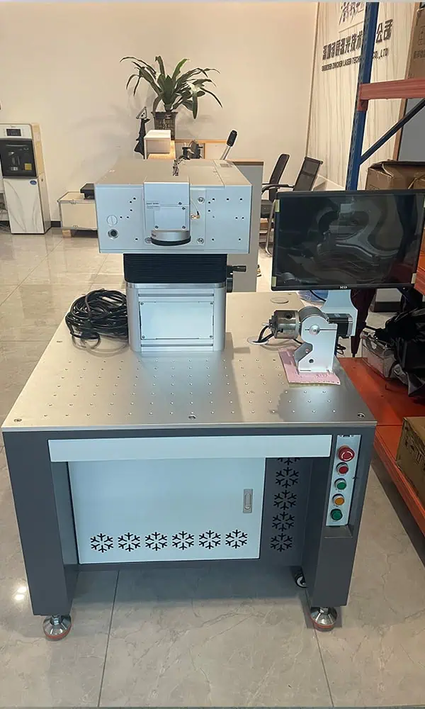 Specialized custom picosecond laser marking workstation