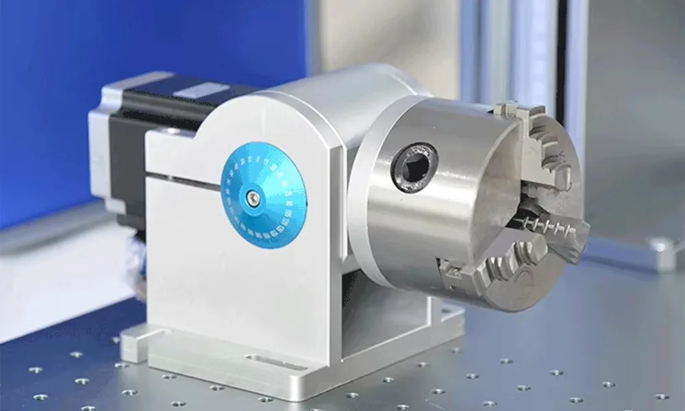 D80 rotary axis used to hold and rotate cylindrical workpieces