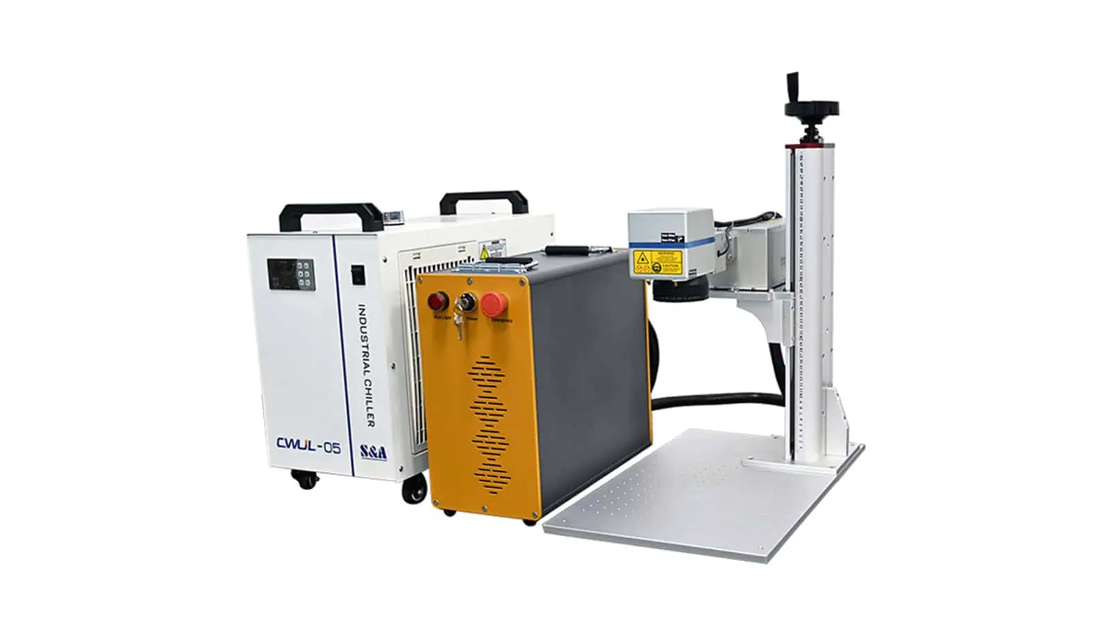 Split UV laser marking machine with separate source cabinet and marking head