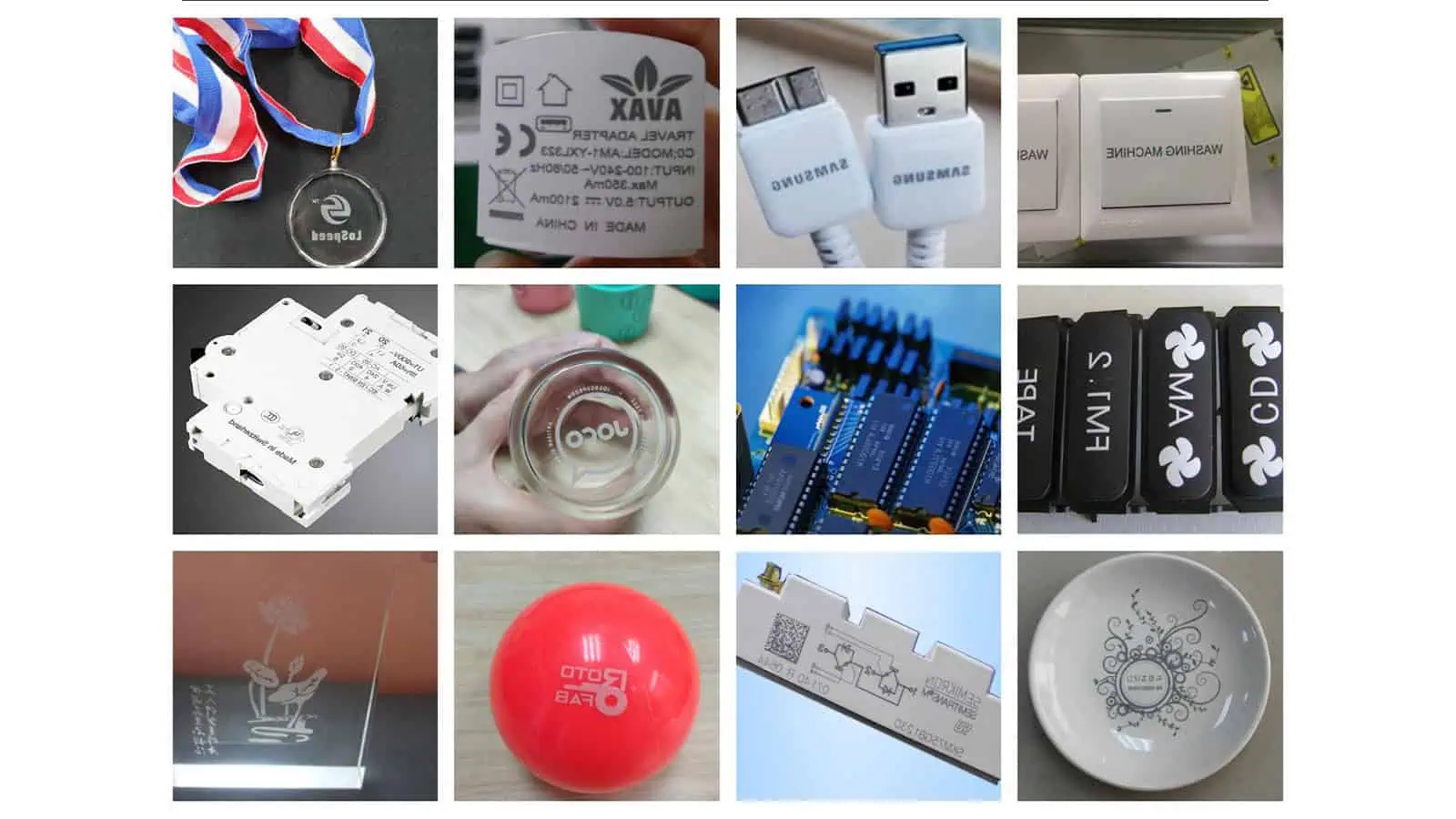 UV laser marking sample results