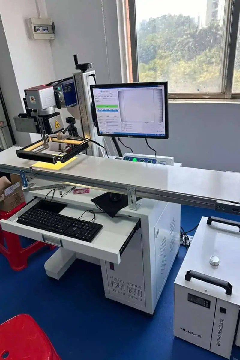 Vision CCD UV laser marking machine with camera positioning workstation
