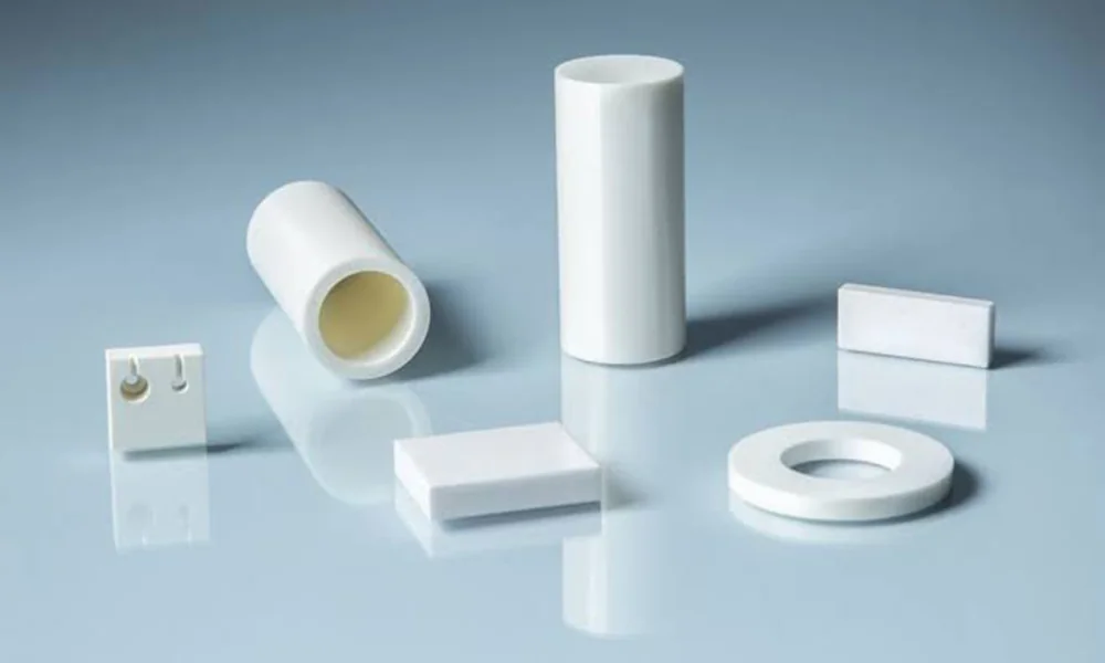 White zirconia ceramic parts in several shapes for laser marking applications