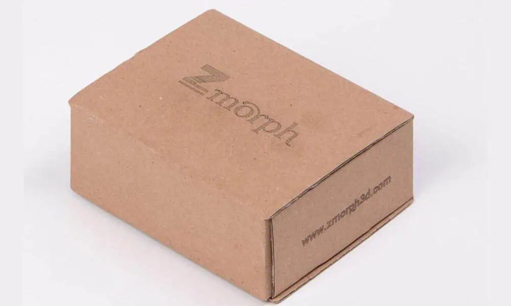 Laser-marked cardboard box sample