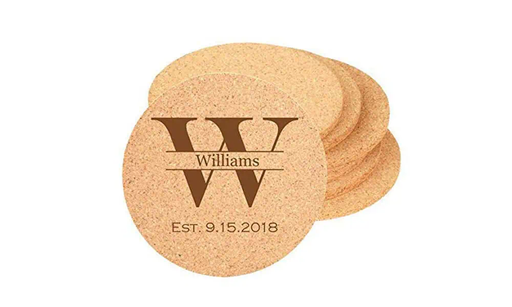 Laser marking example on cork