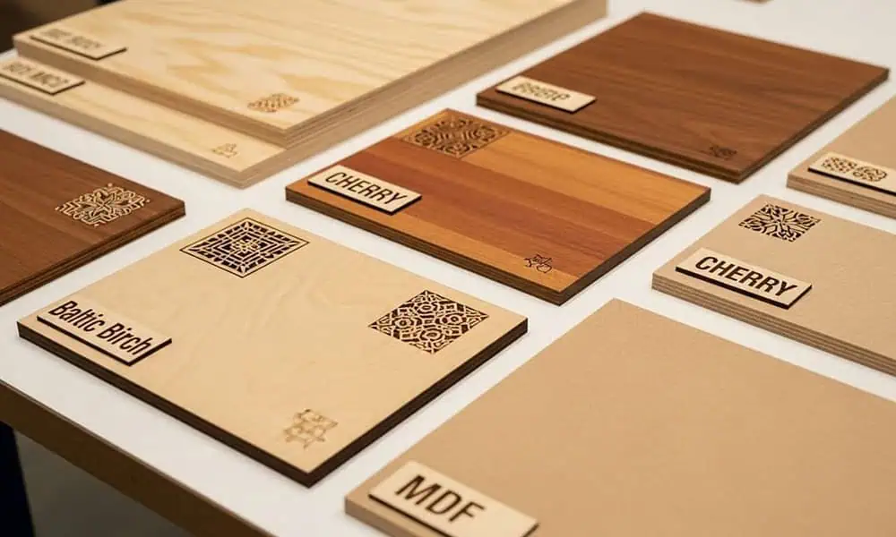 Laser marking example on wood